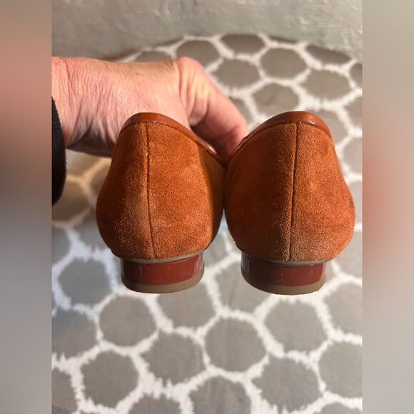 Via Spiga Flats with Decorative Buckle cinnamon suede excellent coquette girl - Picture 14 of 16